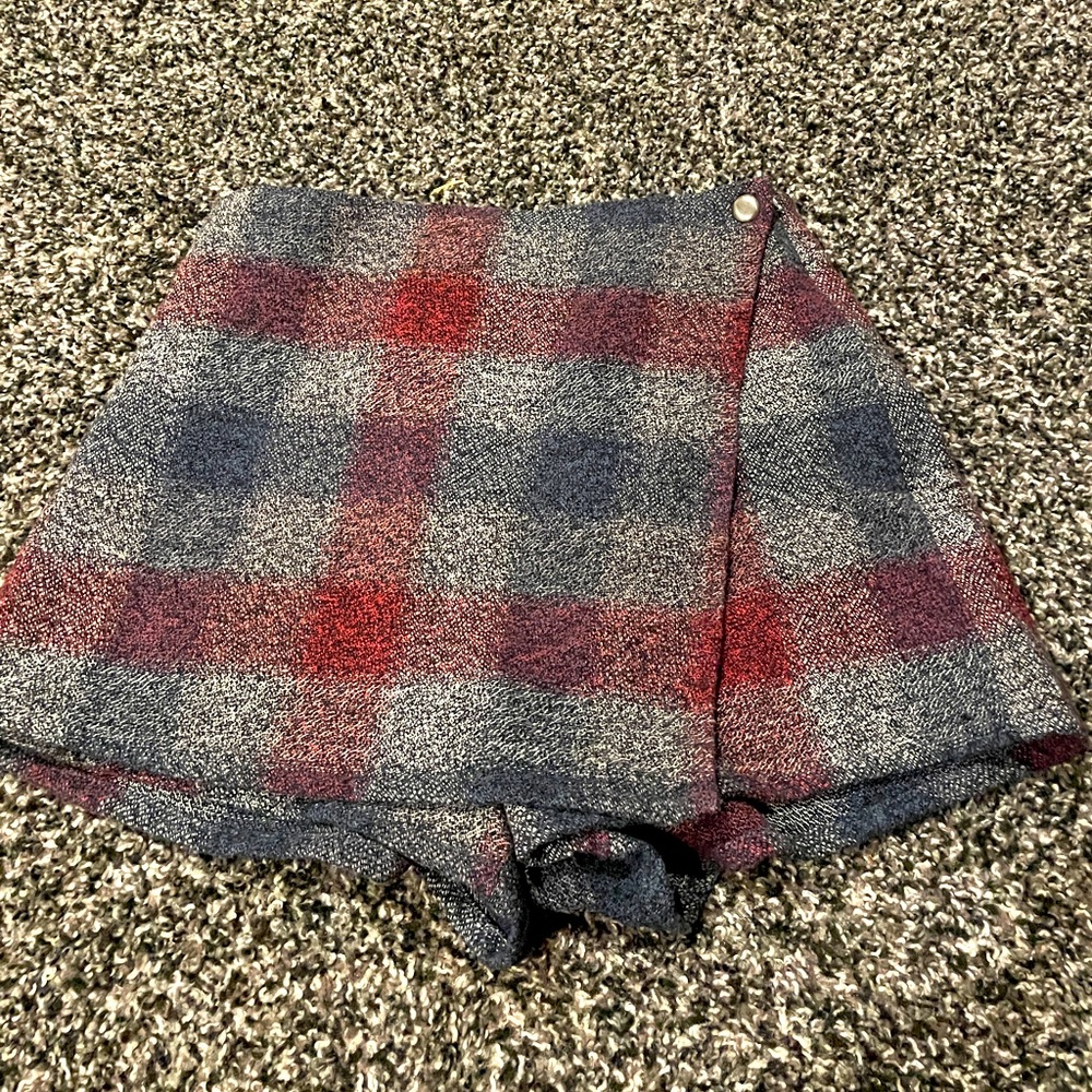 Free People Plaid Skort